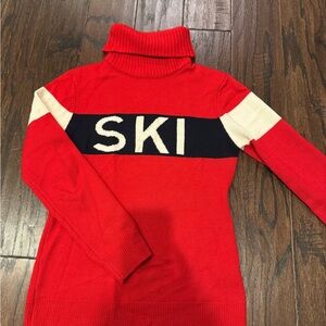 Perfect Moment Red and Cream Women's Sweater